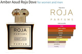 Amber Aoud Roja Dove for women and men Decant Fragrance Samples - Vytrix