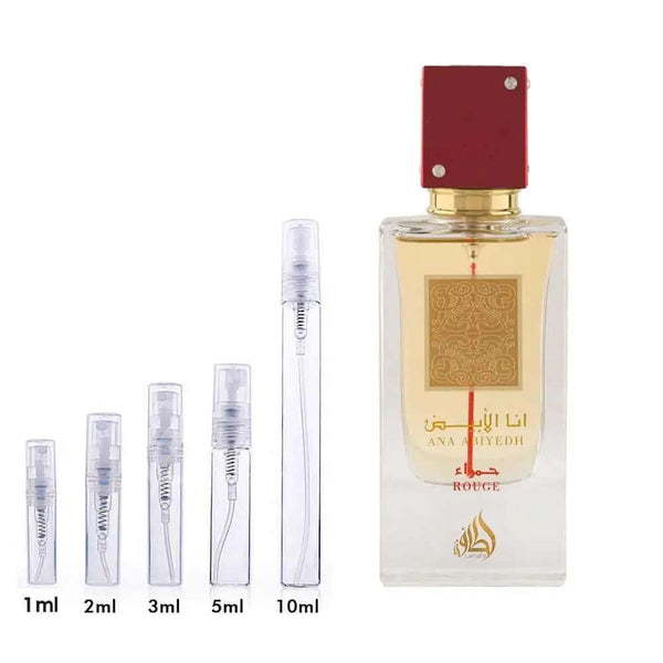 Ana Abiyedh Rouge Lattafa Perfumes for women and men Decant Fragrance Samples - Vytrix