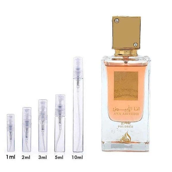 Ana Abyedh Poudrée Lattafa Perfumes for women Decant Fragrance Samples - Vytrix