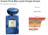 Armani Privé Bleu Lazuli Giorgio Armani for women and men Decant Samples - Vytrix