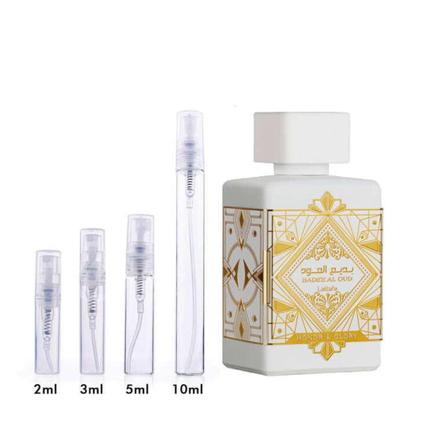 Bade'e Al Oud Honor & Glory Lattafa Perfumes for women and men Decant Samples - Vytrix