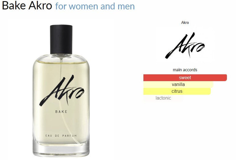 Bake Akro for women and men Decant Samples - Vytrix