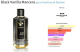 Black Vanilla Mancera for women and men Decant Fragrance Samples - Vytrix