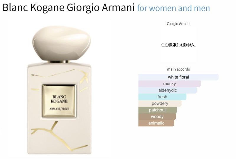 Blanc Kogane Giorgio Armani for women and men Decant Samples - Vytrix