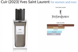 Cuir (2023) Yves Saint Laurent for women and men Decant Samples - Vytrix