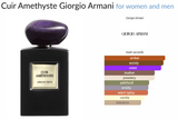 Cuir Amethyste Giorgio Armani for women and men Decant Samples - Vytrix