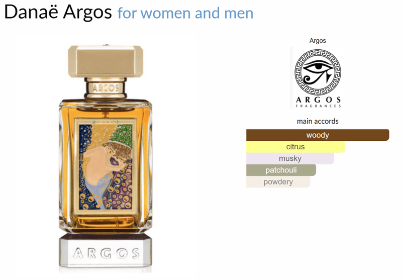 Danaë Argos for women and men Decant Samples - Vytrix