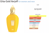 Erba Gold Xerjoff for women and men Decant Samples - Vytrix