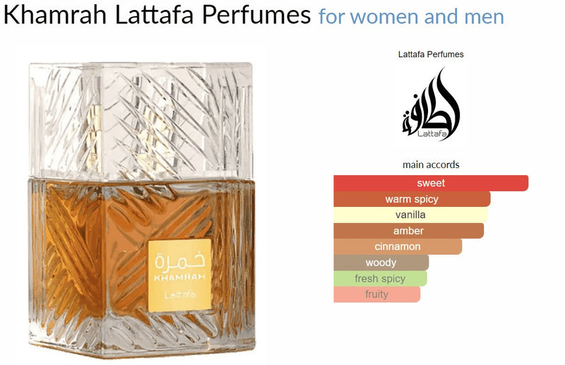 Khamrah Lattafa Perfumes for women and men Decant Samples - Vytrix