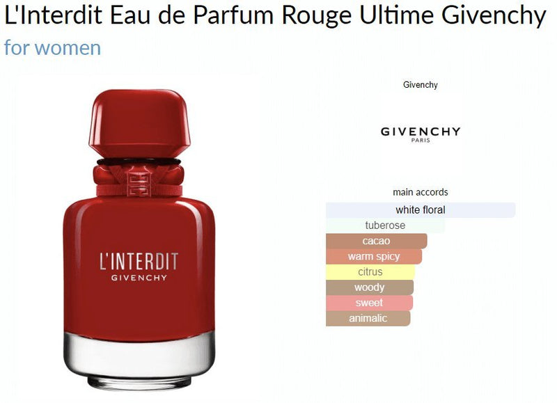 L'Interdit Eau de Parfum Rouge Ultime Givenchy for women Decant Samples - Vytrix