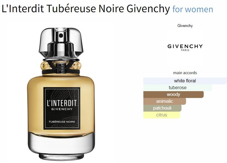 L'Interdit Tubéreuse Noire Givenchy for women Decant Samples - Vytrix