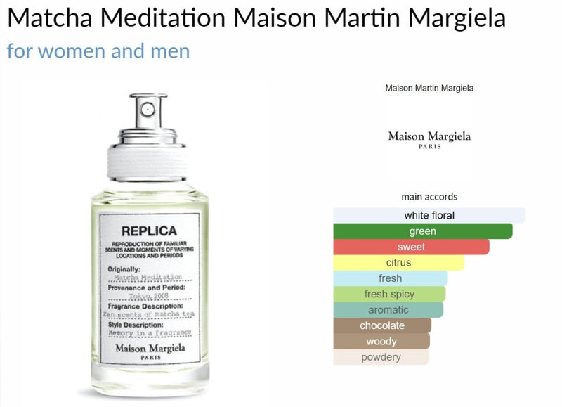 Matcha Meditation Maison Martin Margiela for women and men Decant Samples - Vytrix