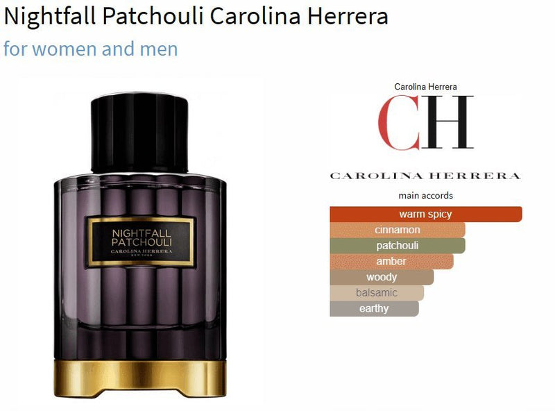 Nightfall Patchouli Carolina Herrera for women and men Decant Samples - Vytrix