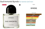 Oud Immortel Byredo for women and men Decant Fragrance Samples - Vytrix