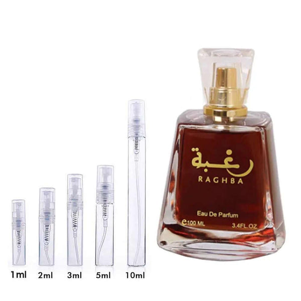 Raghba Lattafa Perfumes for women and men Decant Fragrance Samples - Vytrix