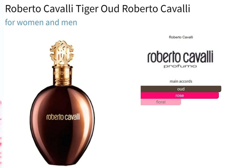 Roberto Cavalli Tiger Oud Roberto Cavalli for women and men Decant Fragrance Samples - Vytrix