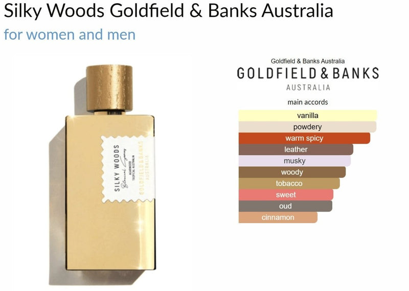 Silky Woods Goldfield & Banks Australia for women and men Decant Samples - Vytrix