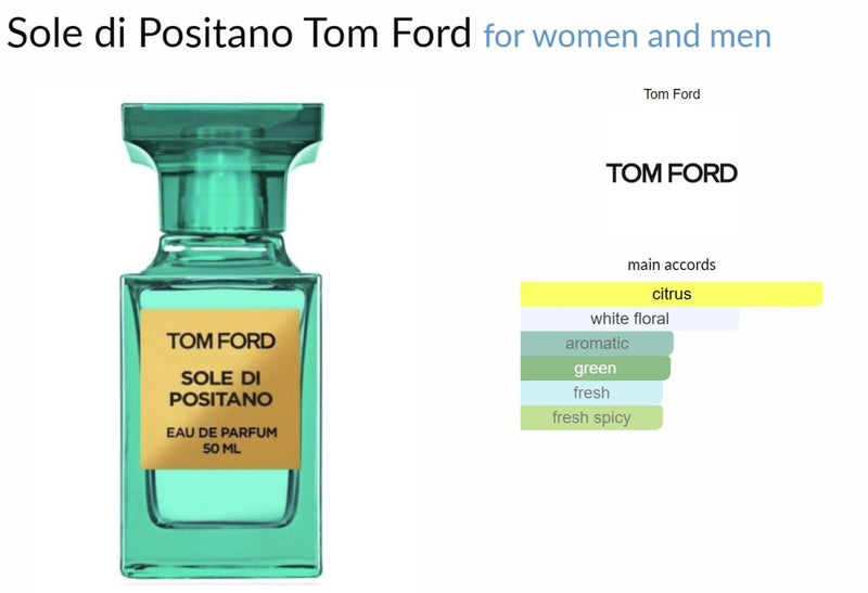 Sole di Positano Tom Ford for women and men - Vytrix