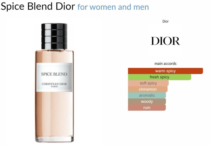 Spice Blend Dior for women and men Decant Samples - Vytrix