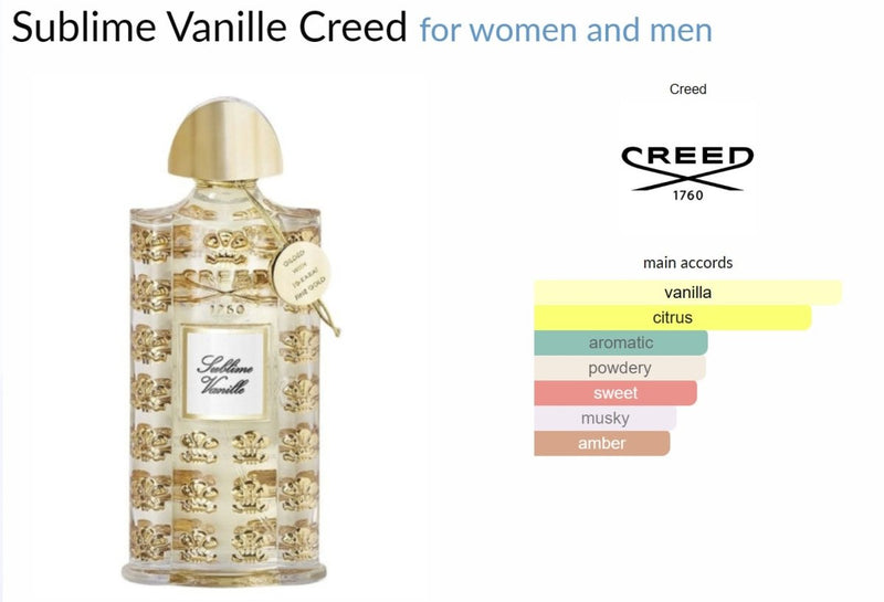 Sublime Vanille Creed for women and men - Vytrix