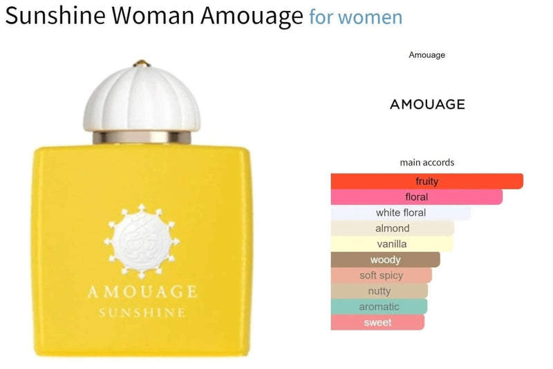 Sunshine Woman Amouage for women Decant Fragrance Samples - Vytrix