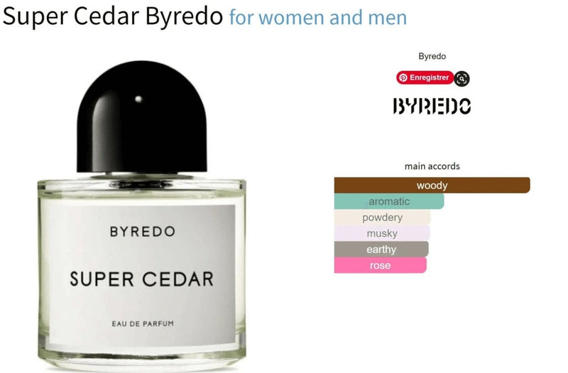 Super Cedar Byredo for women and men Decant Fragrance Samples - Vytrix