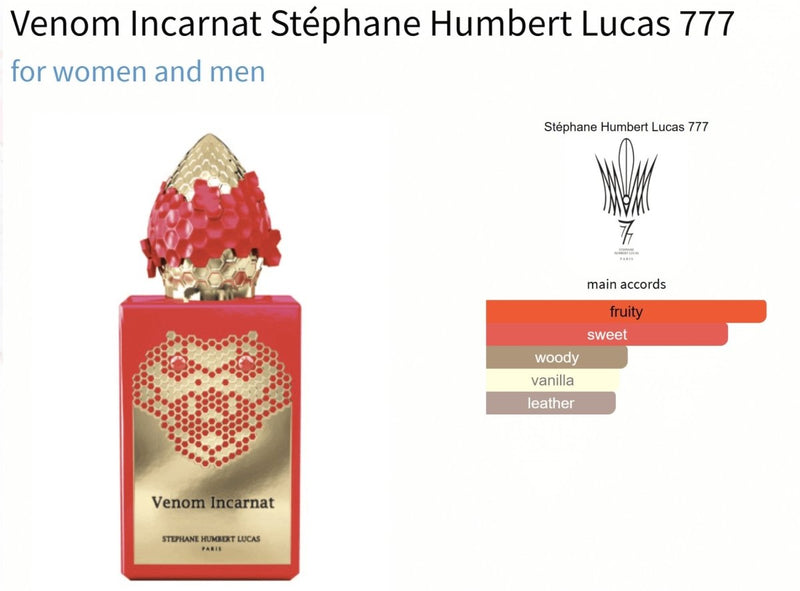 Venom Incarnat Stéphane Humbert Lucas 777 for women and men - Vytrix