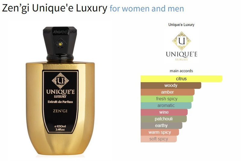 Zen’gi Unique'e Luxury for women and men Decant Samples - Vytrix